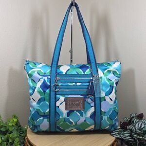 Coach Poppy Op Art Kaleidoscope Tote
